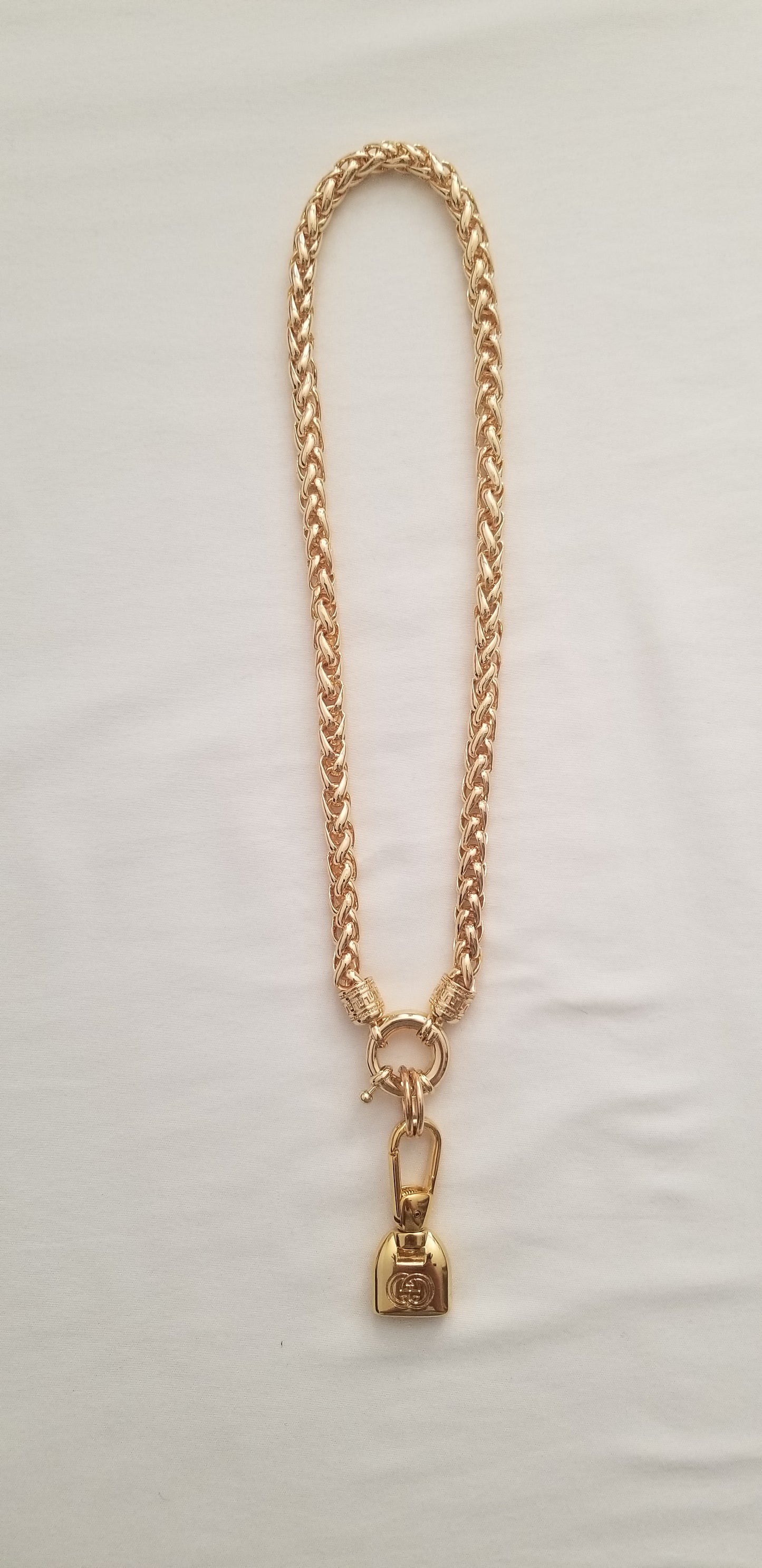 Gucci Repurposed Zipper Pendant Choker Necklace