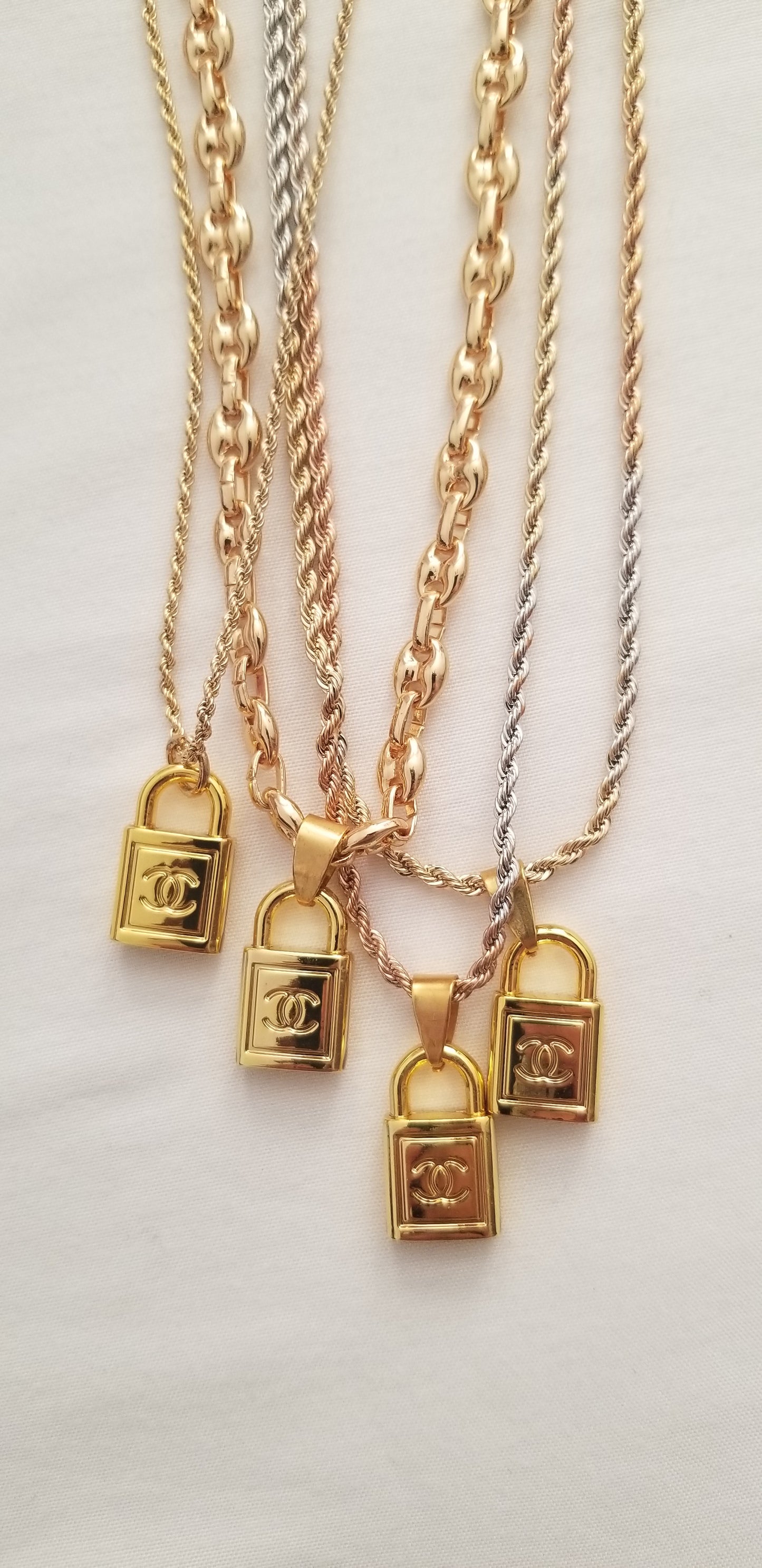 Chanel Small Lock Necklace Repurposed