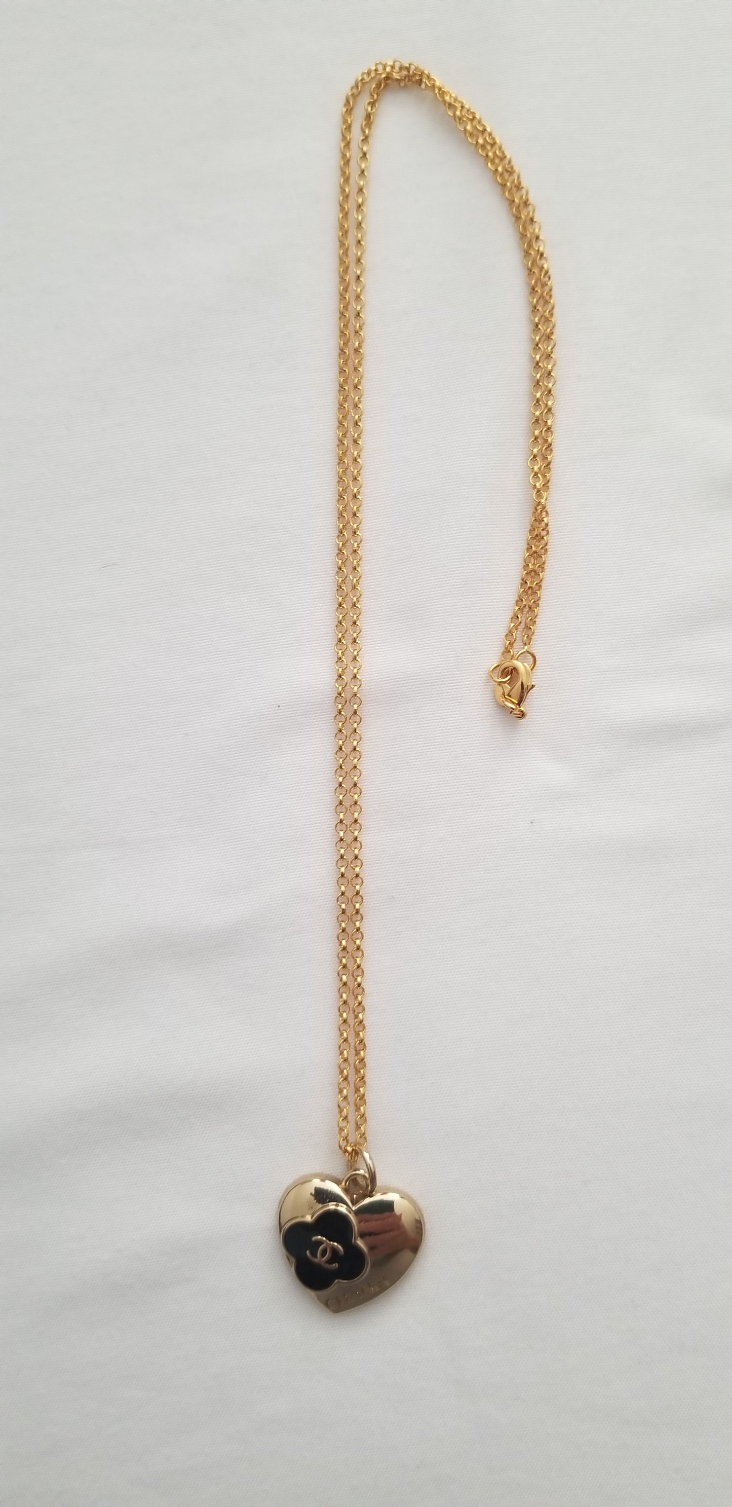 Chanel Gold Heart Necklace Repurposed