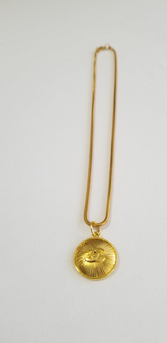 Chanel Goldtone Pendant Repurposed