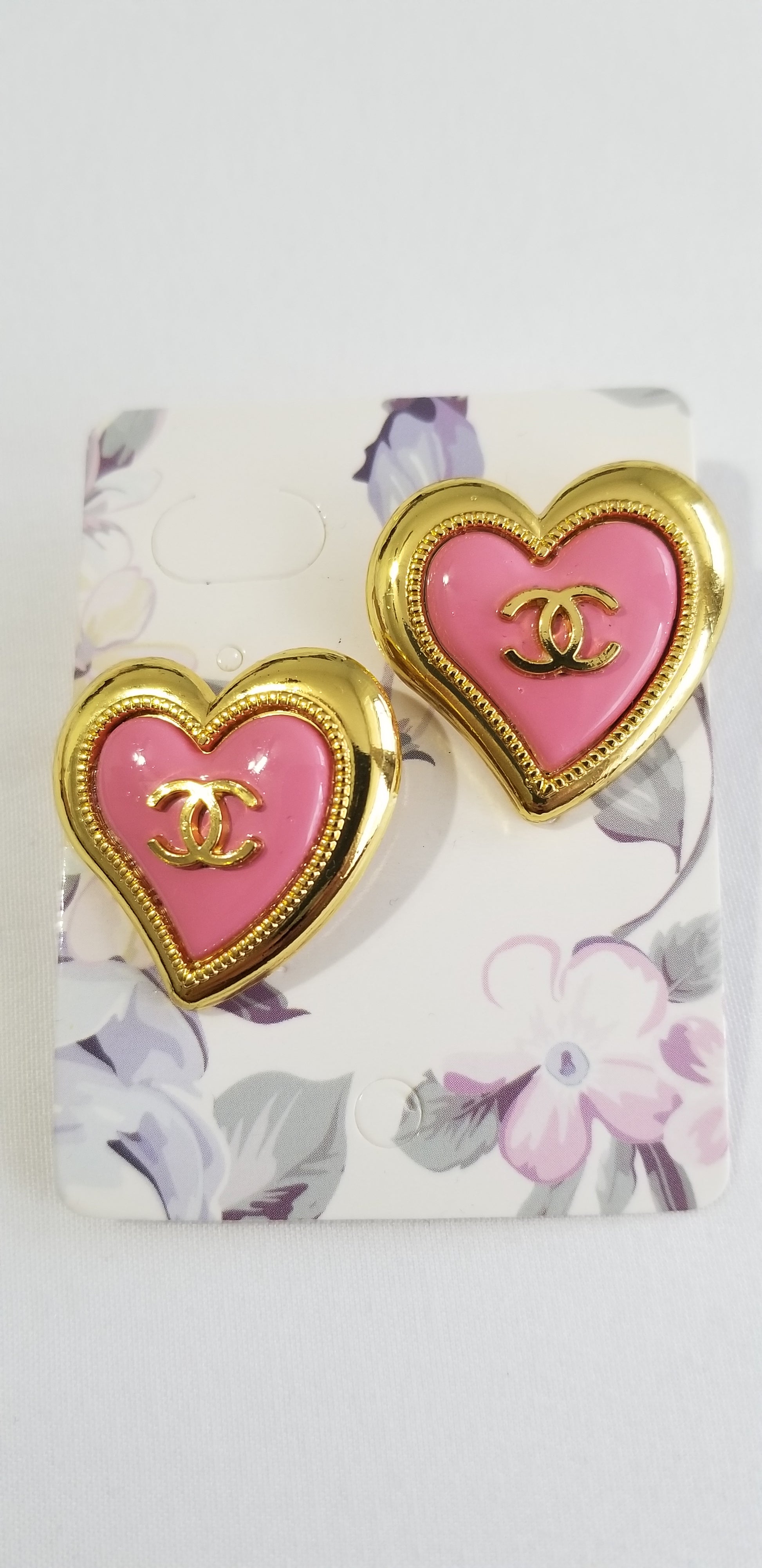 Chanel Large Pink Hearts Earrings Repurposed – LazyBeachNYC